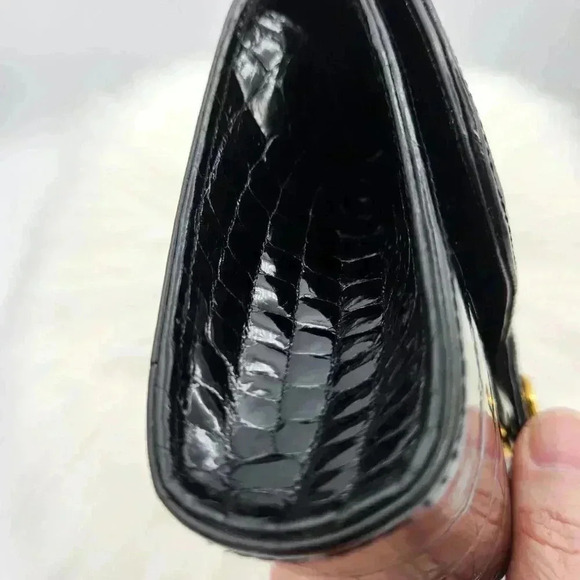 Gucc Double  G Croco Clutch - Picture 9 of 16